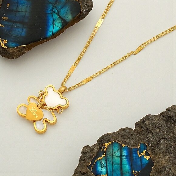 🆕️Charming Teddy 18K Gold Plated Necklace - Dainty & Elegant Bear Charm🧸💫 - Picture 9 of 12